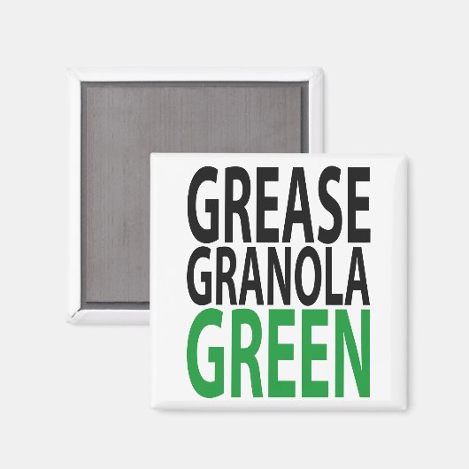 Fett, Granola, GREEN! Magnet (Vorderseite/Rückseite)