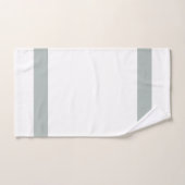 Fett grau und weiß mit optionaler Monogramm Badhandtuch Set (Handtuch)