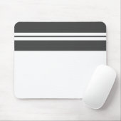 Fett graue Oberkante Streifen Long White Backgroun Mousepad (Mit Mouse)
