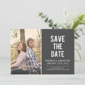 Fett graues Foto speichern Datum Ankündigungen (Stehend Vorderseite)