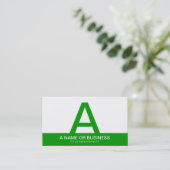 fett GREEN-Monogramm Visitenkarte (Stehend Vorderseite)