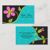 Fett große, hellrosa Visitenkarten-Vorlage für die Visitenkarte (Vorne/Hinten)