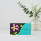 Fett große, hellrosa Visitenkarten-Vorlage für die Visitenkarte (Stehend Vorderseite)