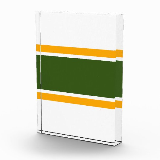 Fett-grün-gelb-weiße Streifen Fotoblock (Rechts)