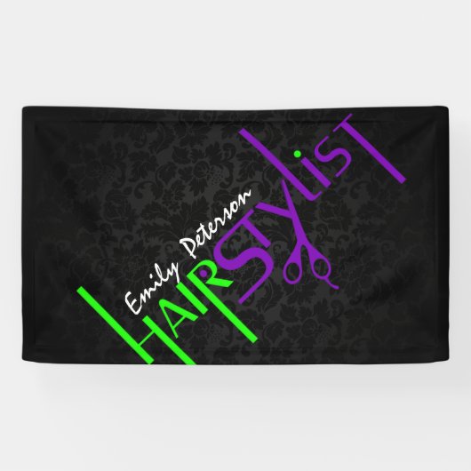 fett grün und Lila Banner (Horizontal)