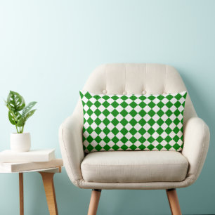 Fett-grün-weißes Chevron-Muster 33 cm x 53 cm Lendenkissen
