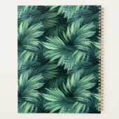 Fett grüner Dschungel tropischer Palmen Muster Planer (Rückseite)