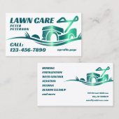 Fett grüner Rasenmäher Visitenkarte (Vorne/Hinten)