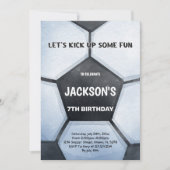 Fett grünes Feld Sport Party Thema für Kinder Einladung (Vorderseite)