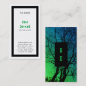 Fett, gut lesbar, schwarz und grün visitenkarte (Vorne/Hinten)