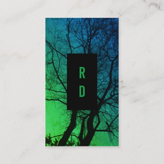 Fett, gut lesbar, schwarz und grün visitenkarte (Rückseite)