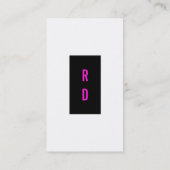 Fett, gut zu lesen, schwarz und magenta visitenkarte (Rückseite)