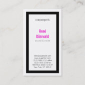 Fett, gut zu lesen, schwarz und magenta visitenkarte (Vorderseite)