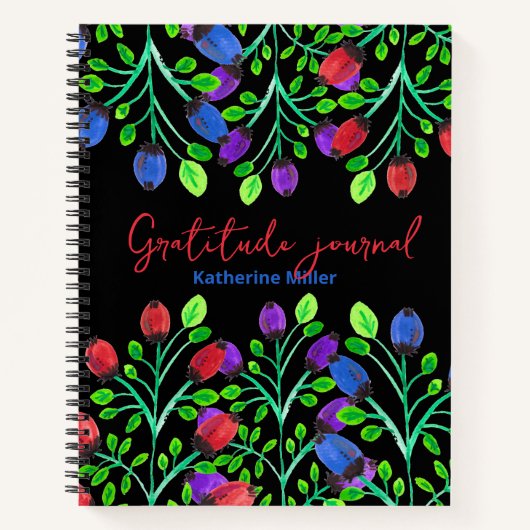 Fett handbemalte Blume Dankesblatt Notizblock (Vorderseite)