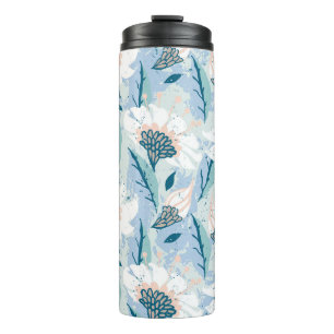 Fett handgemalte Blumen Vintage Thermosbecher
