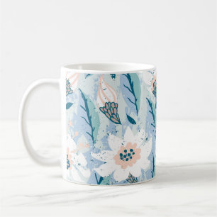 Fett handgemalte florale Vintage Kaffeetasse