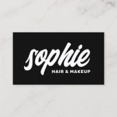 Fett handgeschriebenes Brush Script Black Beauty Visitenkarte (Vorderseite)