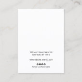 Fett handgeschriebenes Signaturskript White Oring Visitenkarte (Rückseite)