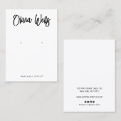 Fett handgeschriebenes Signaturskript White Oring Visitenkarte (Vorne/Hinten)
