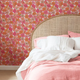 fett handGezeichnet Floral Tapete