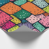 Fett handrawn Squares Geschenkpapier (Ecke)