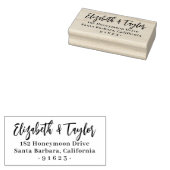 Fett handschriftlich Hochzeitspaare Rücksendeadres Gummistempel (Stempel)