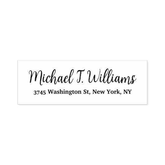 Fett Handwriting Klassisches Elegant Minimalistisc Permastempel (Design)