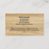 Fett-Handyman-Bauausweis Visitenkarte (Rückseite)