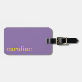 Fett hell Lila und gelb Moderne Personalisiert Gepäckanhänger