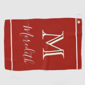 Fett hell mit einem einzigartigen 3-farbigen Monog Golfhandtuch (Horizontal)