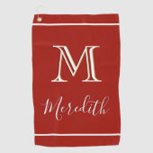 Fett hell mit einem einzigartigen 3-farbigen Monog Golfhandtuch (Vorderseite)