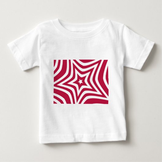 Fett & hell Rot & Weißer Stern in einem Vector-Mus Baby T-shirt (Vorderseite)