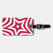 Fett & hell Rot & Weißer Stern in einem Vector-Mus Gepäckanhänger (Vorderseite horizontal)