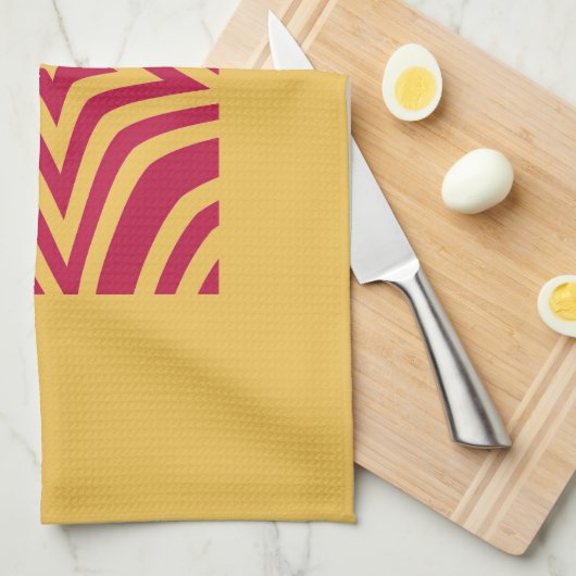 Fett & hell Rot & Weißer Stern in einem Vector-Mus Geschirrtuch (Viertel Falte)