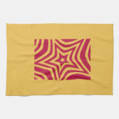 Fett & hell Rot & Weißer Stern in einem Vector-Mus Geschirrtuch (Horizontal)