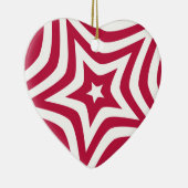 Fett & hell Rot & Weißer Stern in einem Vector-Mus Keramik Ornament (Rechts)