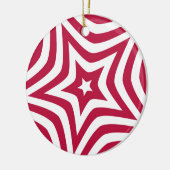 Fett & hell Rot & Weißer Stern in einem Vector-Mus Keramikornament (Links)