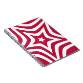 Fett & hell Rot & Weißer Stern in einem Vector-Mus Notizblock (Rechte Seite)