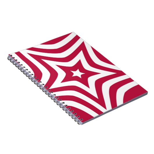 Fett & hell Rot & Weißer Stern in einem Vector-Mus Notizblock (Rechte Seite)