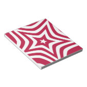 Fett & hell Rot & Weißer Stern in einem Vector-Mus Notizblock (angewinkelt)