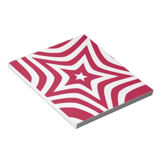 Fett & hell Rot & Weißer Stern in einem Vector-Mus Notizblock (angewinkelt)