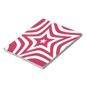 Fett & hell Rot & Weißer Stern in einem Vector-Mus Notizblock (Rotiert)