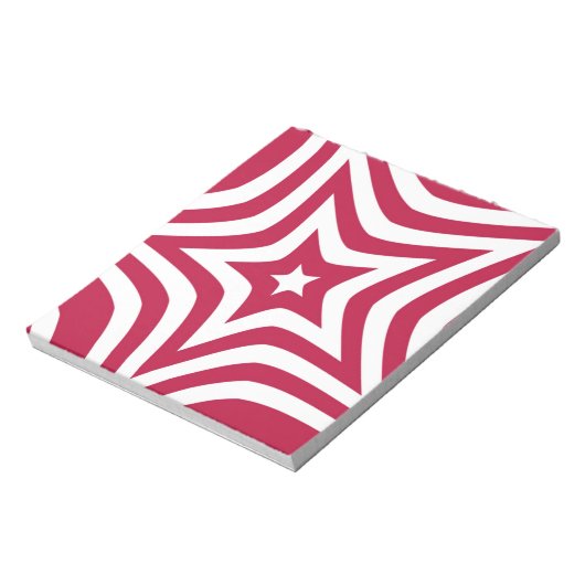 Fett & hell Rot & Weißer Stern in einem Vector-Mus Notizblock (Rotiert)