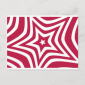 Fett & hell Rot & Weißer Stern in einem Vector-Mus Postkarte (Vorderseite)