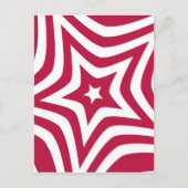 Fett & hell Rot & Weißer Stern in einem Vector-Mus Postkarte (Vorderseite)