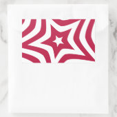Fett & hell Rot & Weißer Stern in einem Vector-Mus Rechteckiger Aufkleber (Tasche)