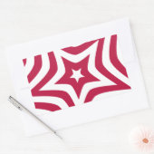 Fett & hell Rot & Weißer Stern in einem Vector-Mus Rechteckiger Aufkleber (Umschlag)