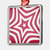 Fett & hell Rot & Weißer Stern in einem Vector-Mus Silbernes Ornament (Links)