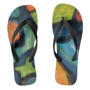 Fett-Hell- und Abstrakte Flip-Flops Badesandalen