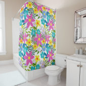 Fett helles, modernes Design tropischer Blume Duschvorhang (Beispiel)